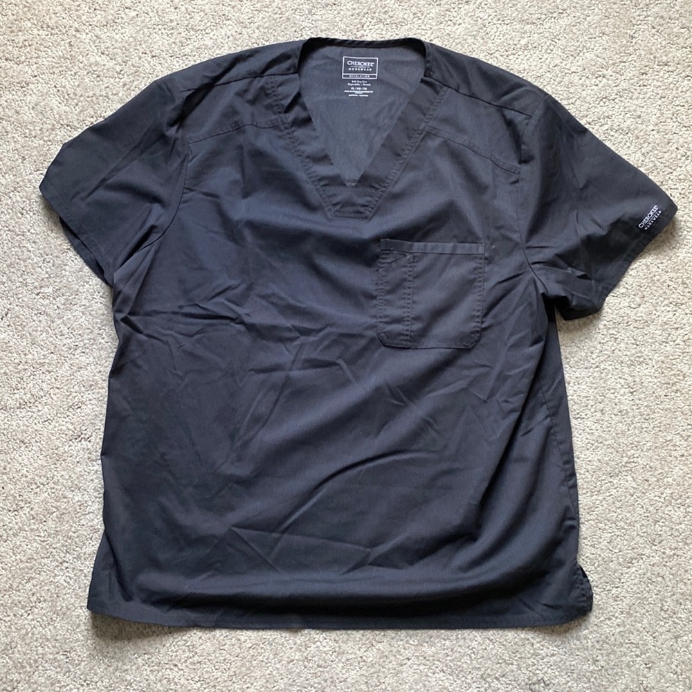 Cherokee XL dark grey men’s scrub top